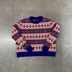 J.Crew Fair Isle Lambswool Knit multicolour patterned Sweater Vintage Women's S